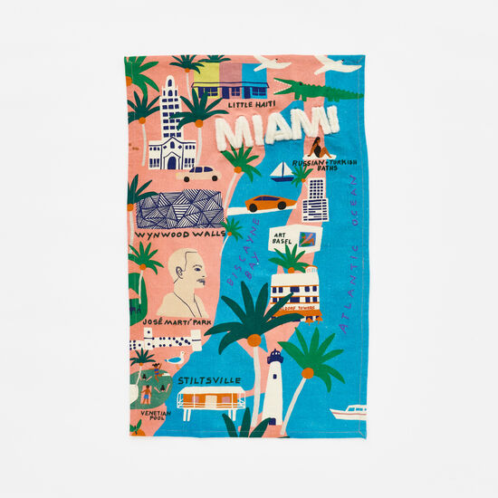 MIAMI TEA TOWEL - Curated Home Decor