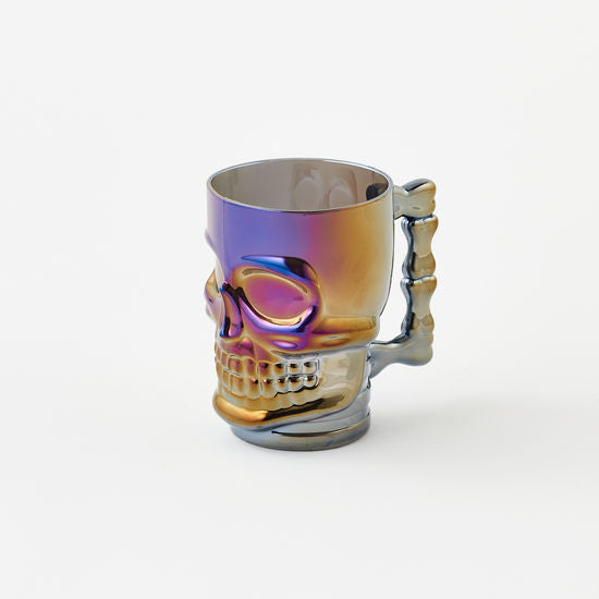 Iridescent Skull Mug BPA Free Plastic - Curated Home Decor