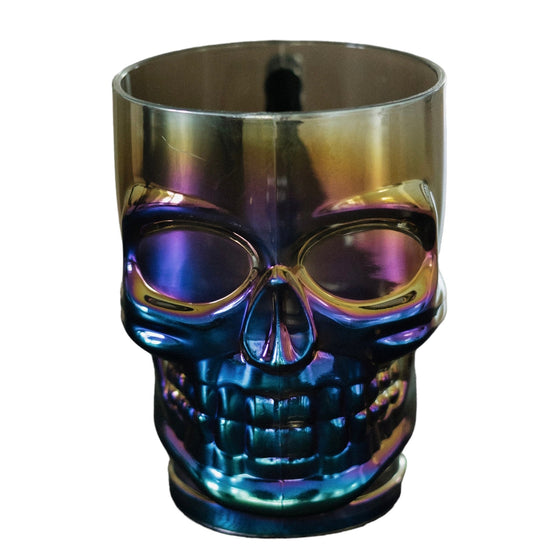 Iridescent Skull Mug BPA Free Plastic - Curated Home Decor