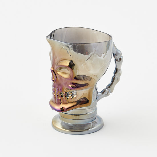 Iridescent Skull Pitcher - Curated Home Decor