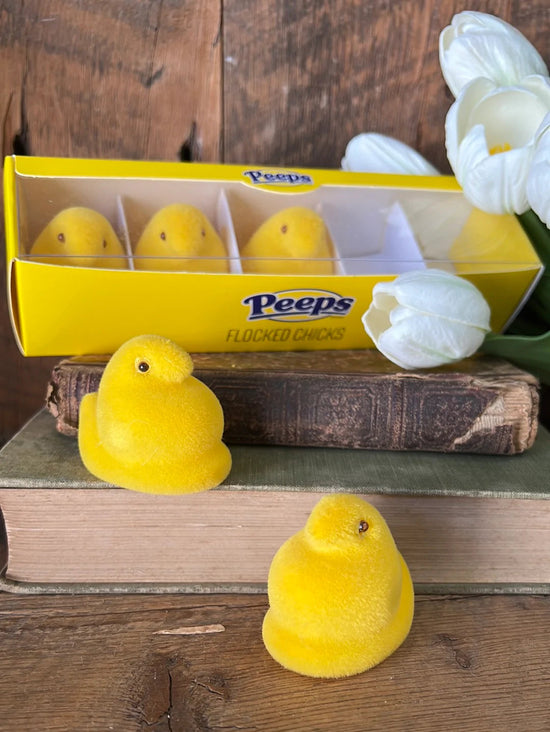 Flocked Peeps Set Of 5 - Curated Home Decor