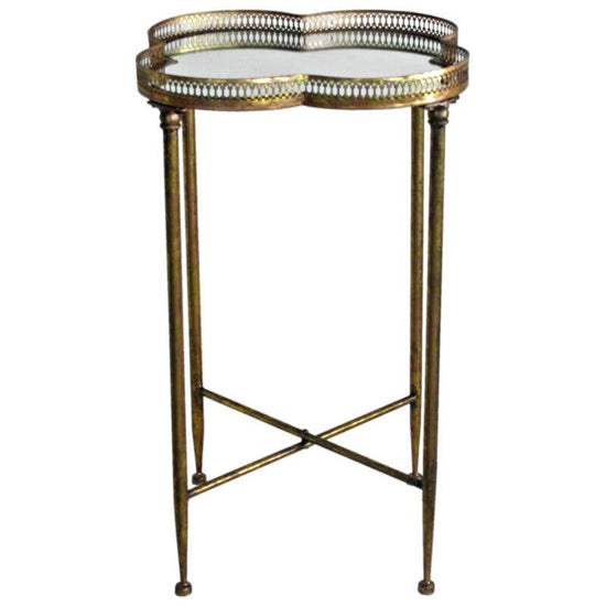 Clover Mirrored Side Table - Curated Home Decor