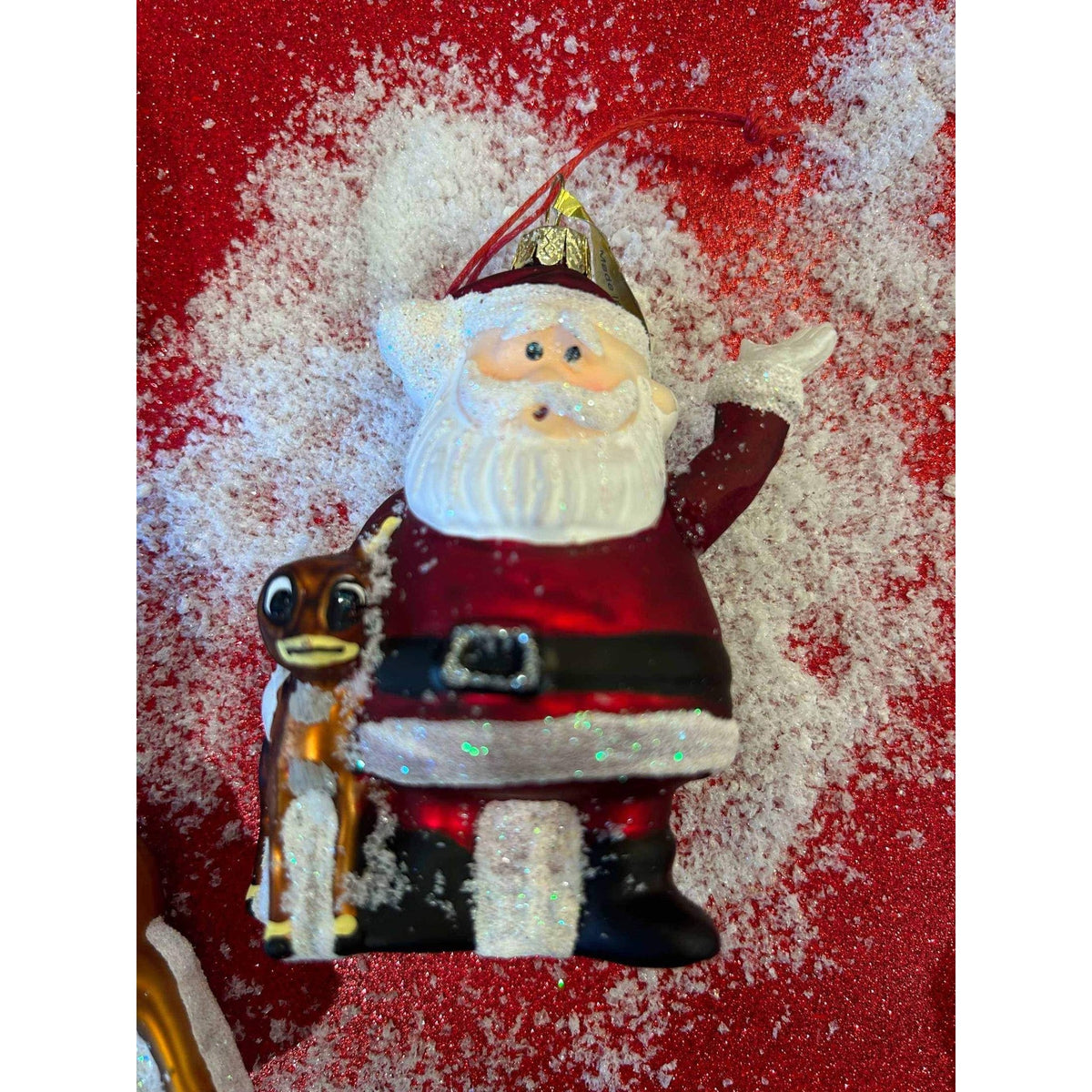 
                  
                    Retro Rudolph Ornaments Santa Claus with Rudolph figure vintage-style Christmas ornament by Cody Foster & Co.
                  
                