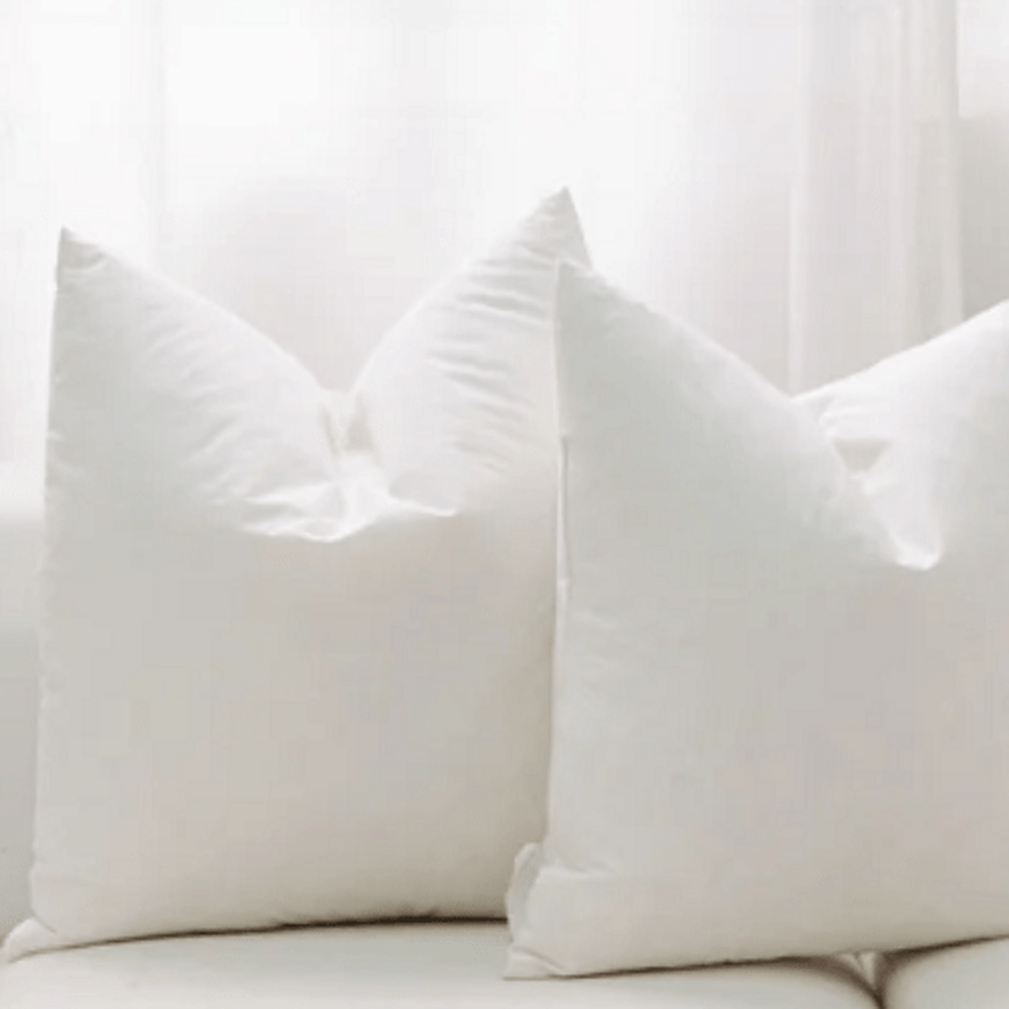 White down feather pillow insert 20x20 luxury soft cushion made in USA
