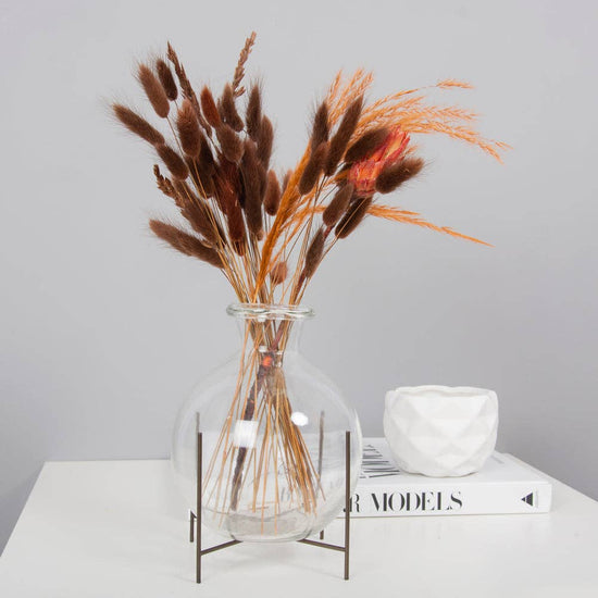 Autumn Haze Posy - Amber & Chocolate Bunny Tails - Curated Home Decor