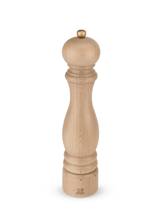 Peugeot Paris Natural 12 inch wooden pepper mill with tailored grind, made in France