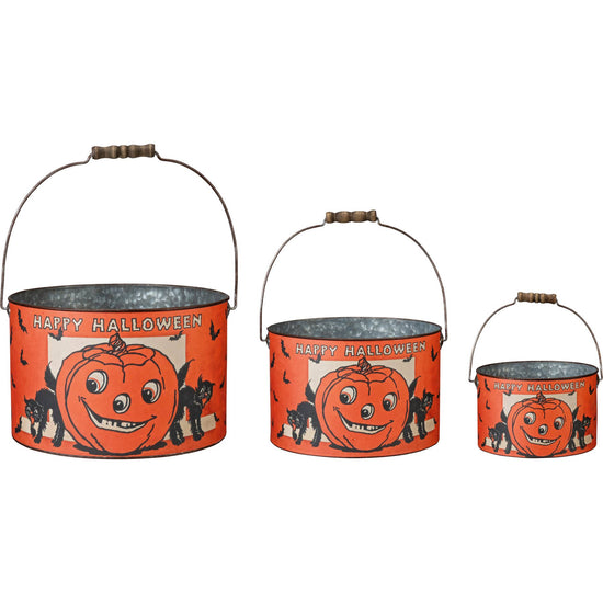 Happy Halloween Vintage Bucket - Curated Home Decor