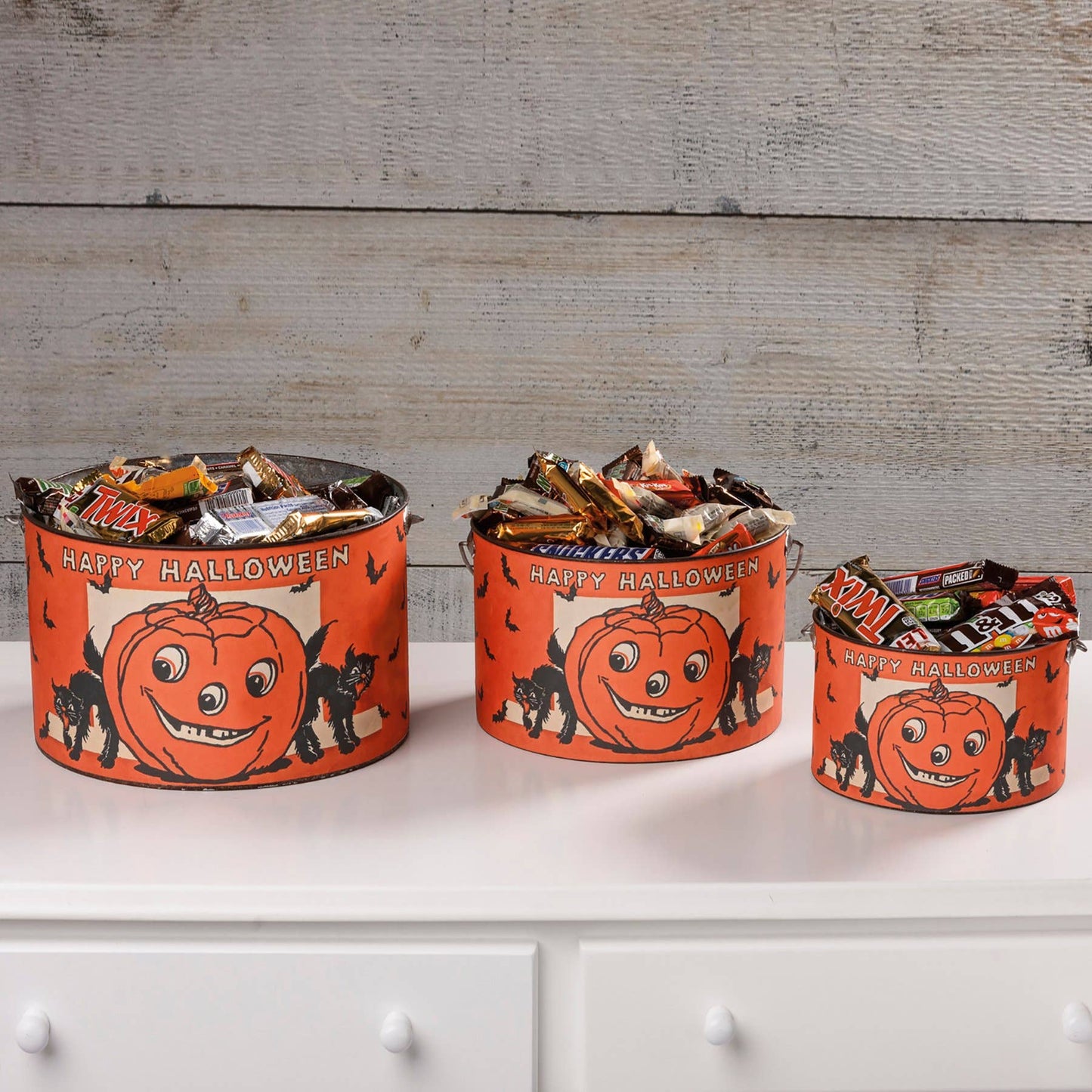 Happy Halloween Vintage Bucket - Curated Home Decor