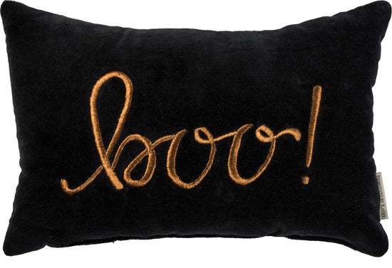 Black Boo! Pillow - Curated Home Decor