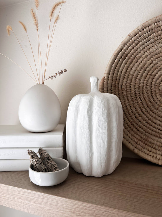 10" Papier Mâché Pumpkin - Curated Home Decor