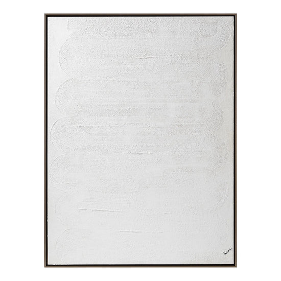 Artic White Textured Canvas Wall Art - Curated Home Decor