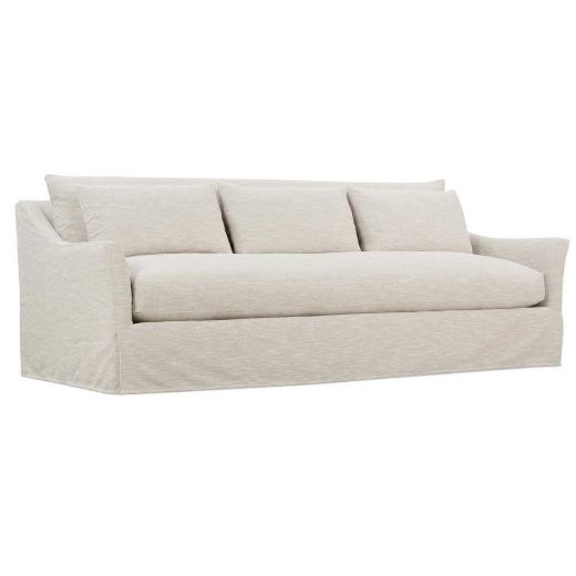 Natural Linen  98" Slip Sofa - Curated Home Decor