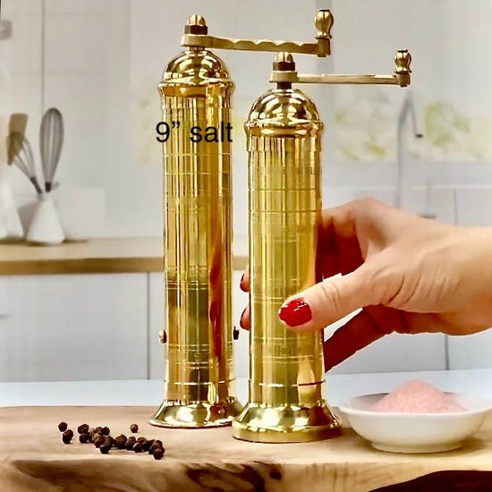 The original 'Brass Mill' - 9" salt grinder - Curated Home Decor