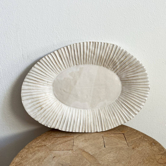 Ribbed Edge Platter - Curated Home Decor