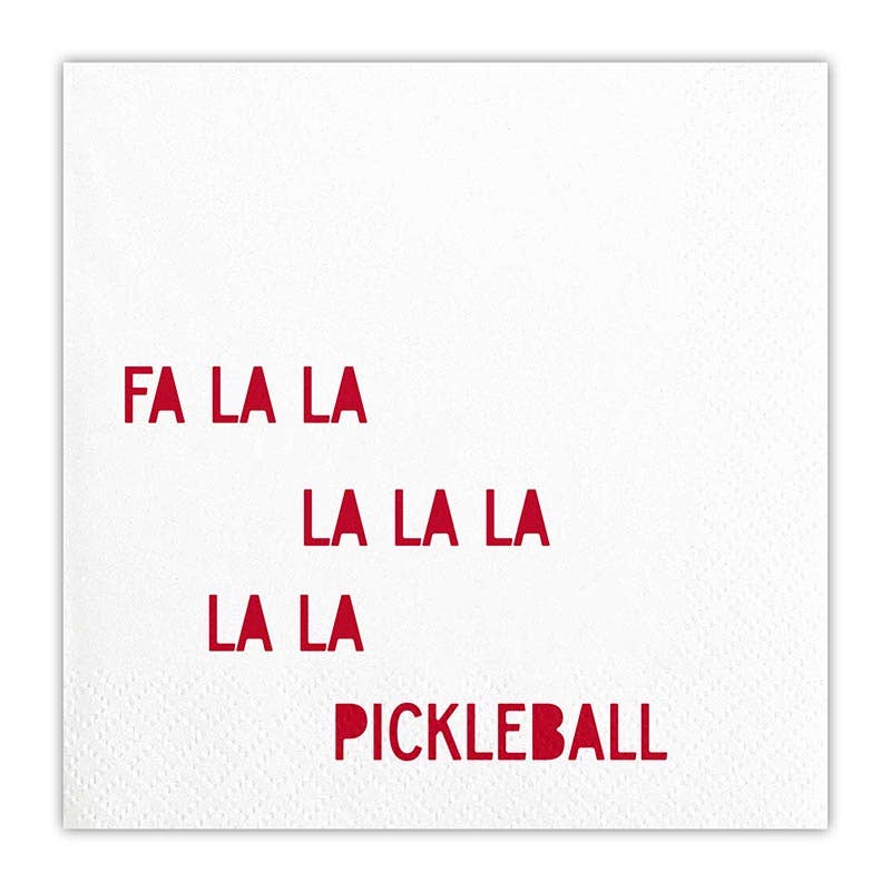 Cocktail Napkin - Fa La La La Pickleball - Curated Home Decor