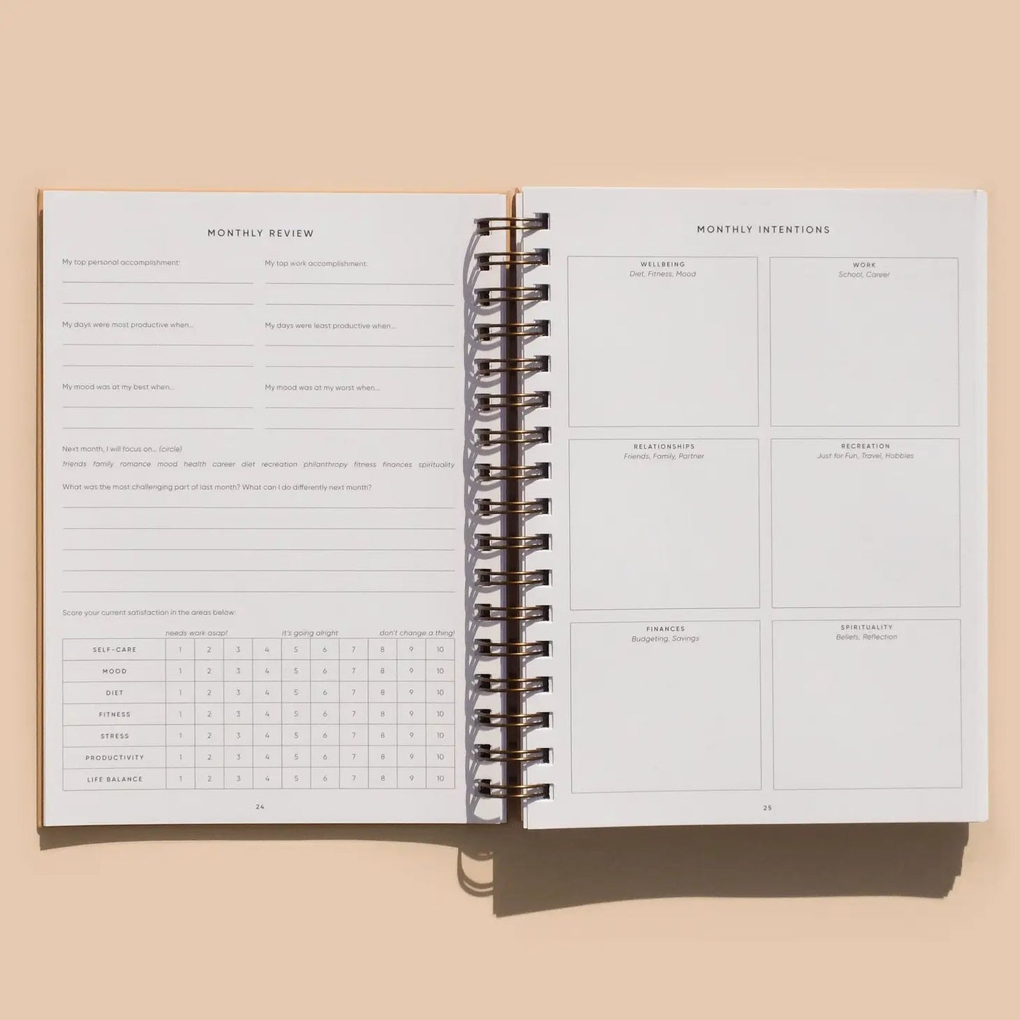 Self Care Planner, Weekly Edition - Curated Home Decor