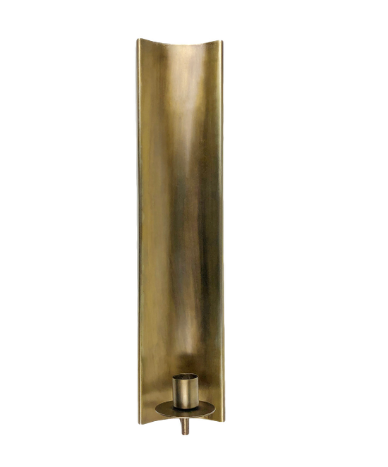 Brass-Plated Channel Wall Sconce - Curated Home Decor