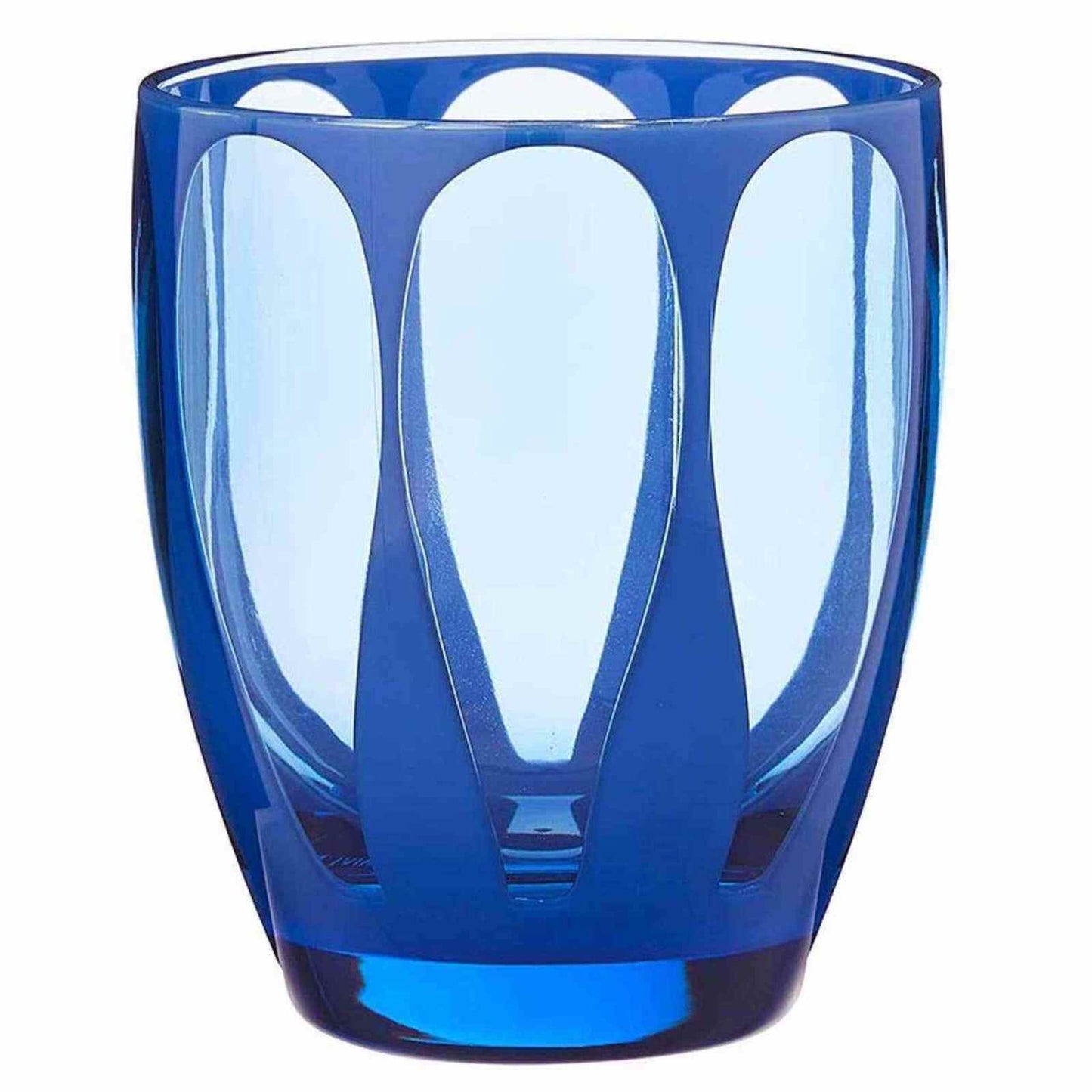 Blue acrylic cup 14 oz with retro style for outdoor use
