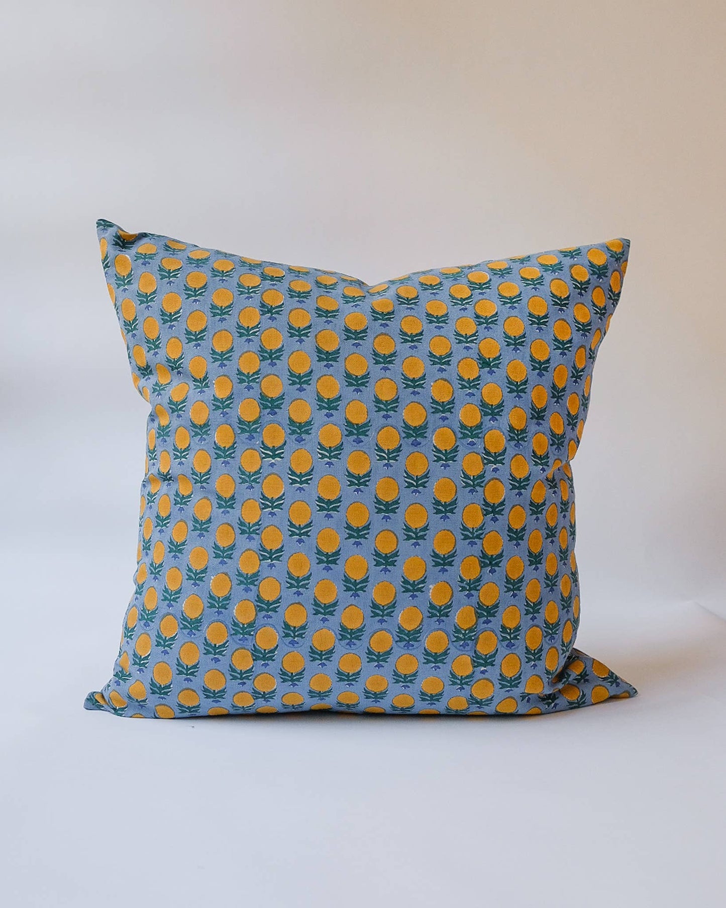 Pakhi - Hand Block-printed Linen Pillowcase - Curated Home Decor