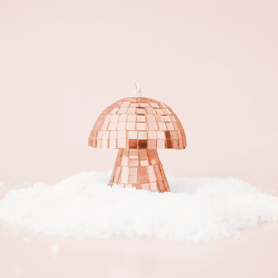 Disco Mushrooms Ornament | Rose Gold - Curated Home Decor