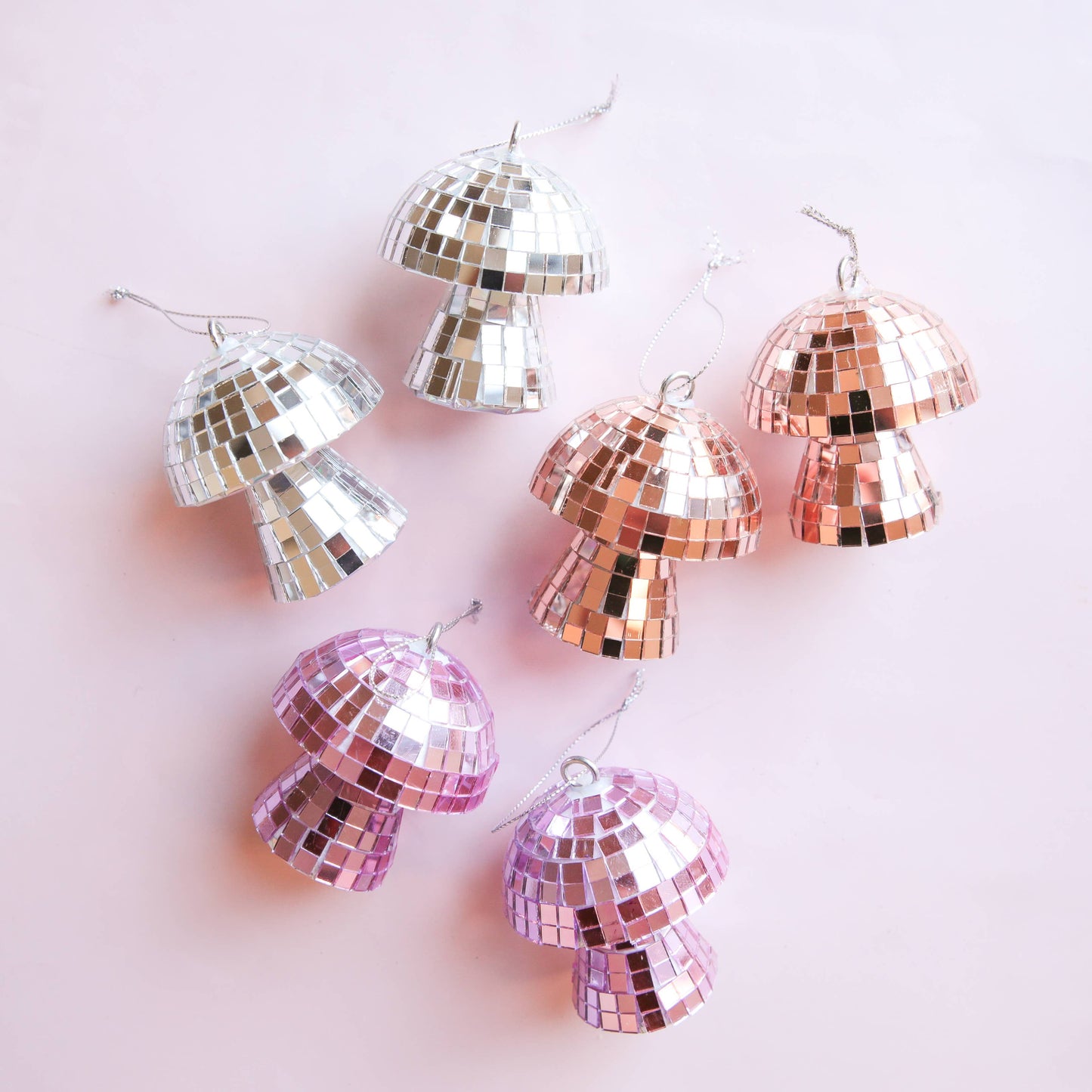 Disco Mushrooms Ornament | Rose Gold - Curated Home Decor