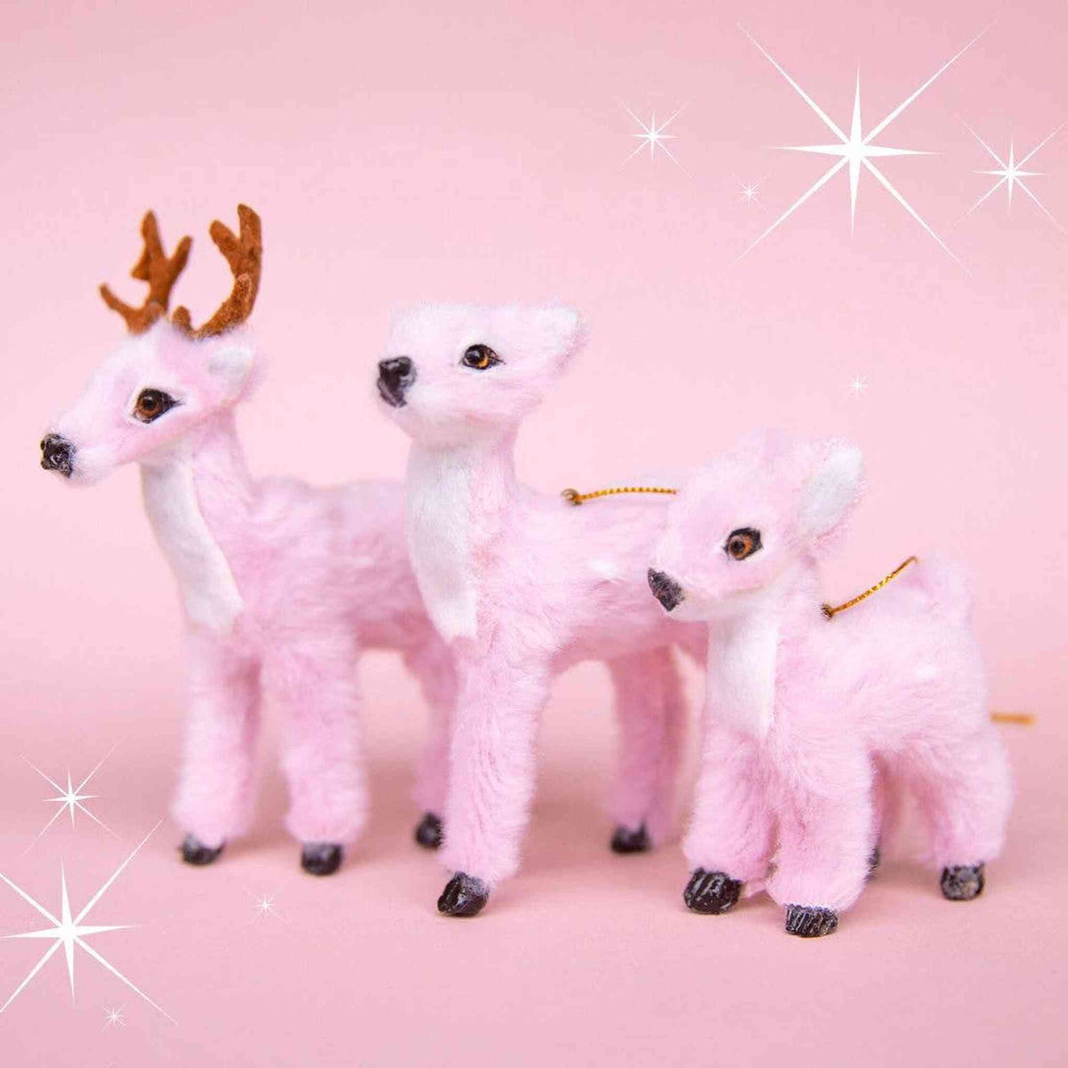 
                  
                    Pink Fawn Fur Reindeer Ornament - Curated Home Decor
                  
                