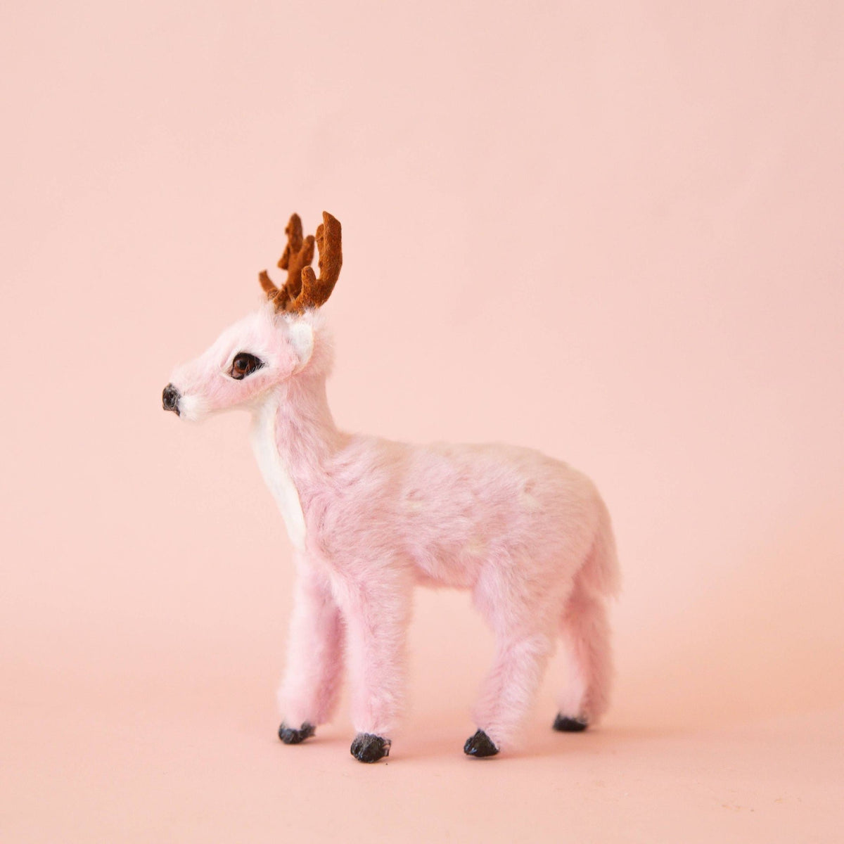
                  
                    Pink Fawn Fur Reindeer Ornament - Curated Home Decor
                  
                