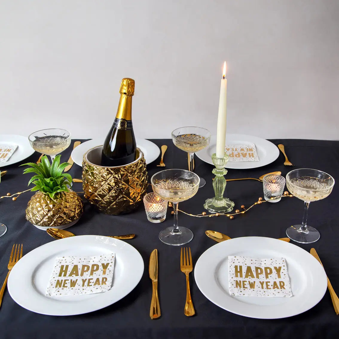 Gold Happy New Year Napkins - 20 Pack - Curated Home Decor