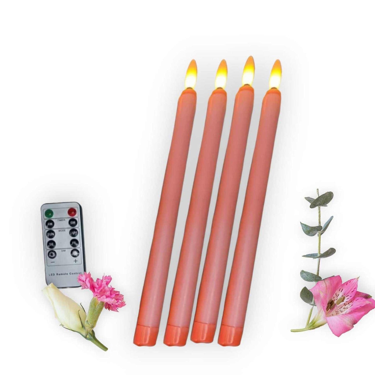 
                  
                    LED Flameless Taper Candles, Set of 4 - Curated Home Decor
                  
                