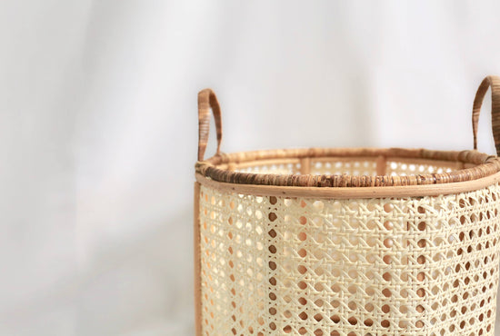 Cane + Bamboo Basket - Curated Home Decor