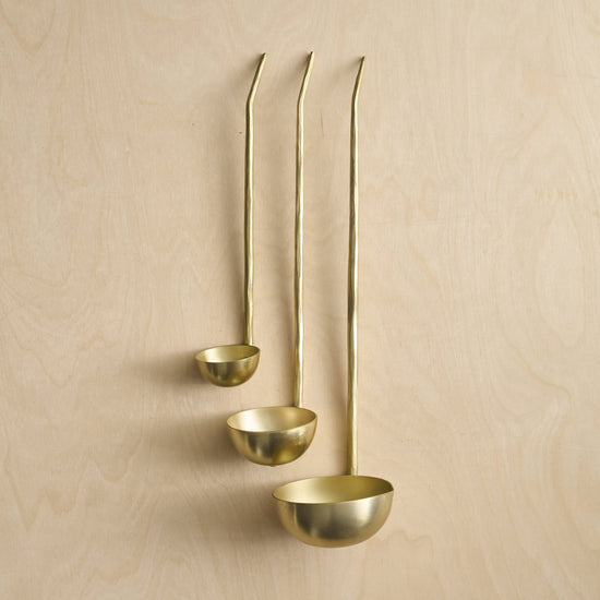 Forge Brass Ladles Assorted - Set of 3 - Curated Home Decor