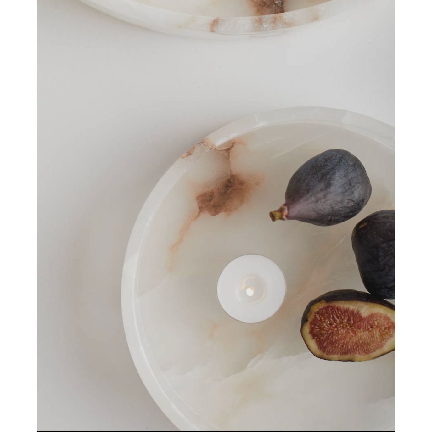 Alabaster Vanity Round Tray - Curated Home Decor