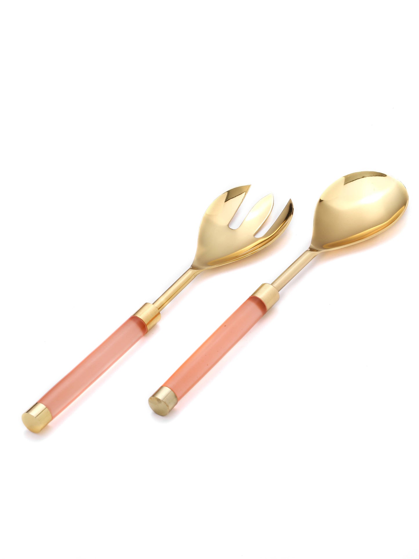 Metal & Resin Salad Server 2-Piece Set - Curated Home Decor