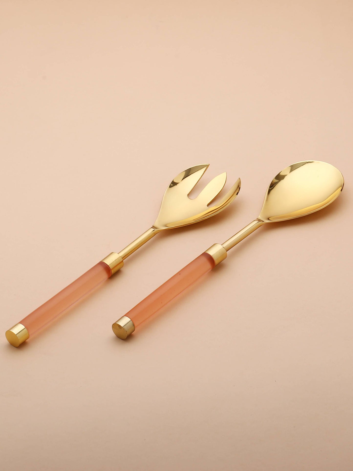 Metal & Resin Salad Server 2-Piece Set - Curated Home Decor