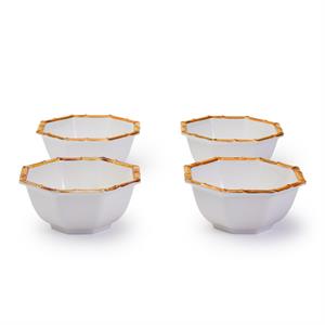 Bamboo Melamine Bowl Set/4 - Curated Home Decor