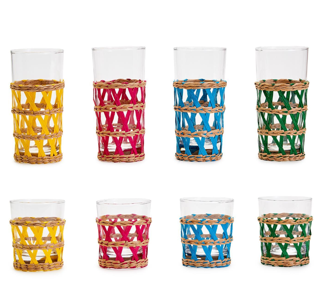 Hampton Lattice Drinking Glassware - Curated Home Decor