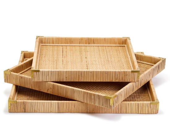 Rattan Square Tray - Curated Home Decor