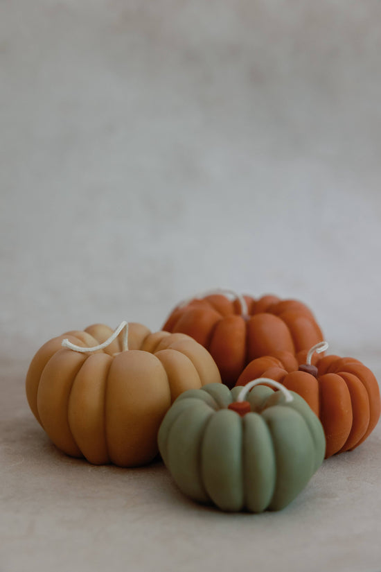 Fall Pumpkin Large: Terracotta Candle/ Apples and Maple Bourbon - Curated Home Decor