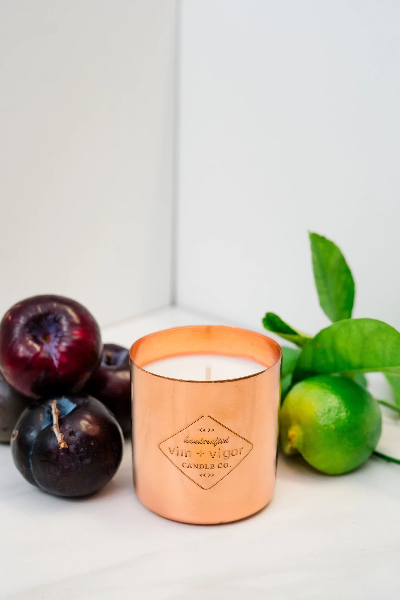 Black Plum + Bergamot 8oz Candle - Curated Home Decor