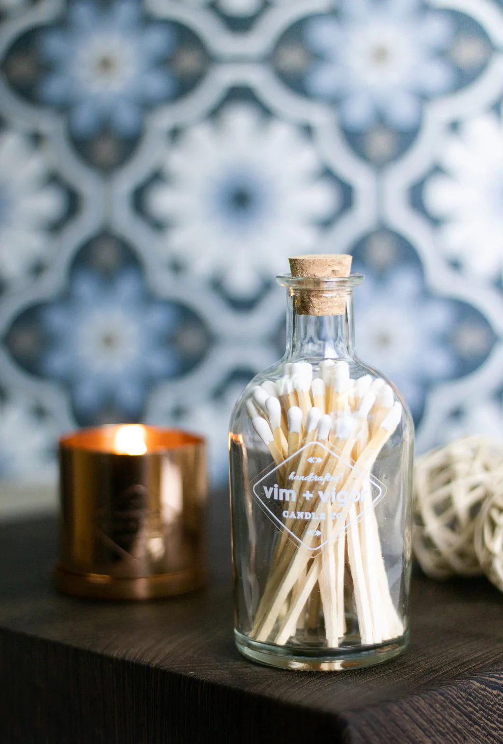 Apothecary Bottled Matches - Curated Home Decor