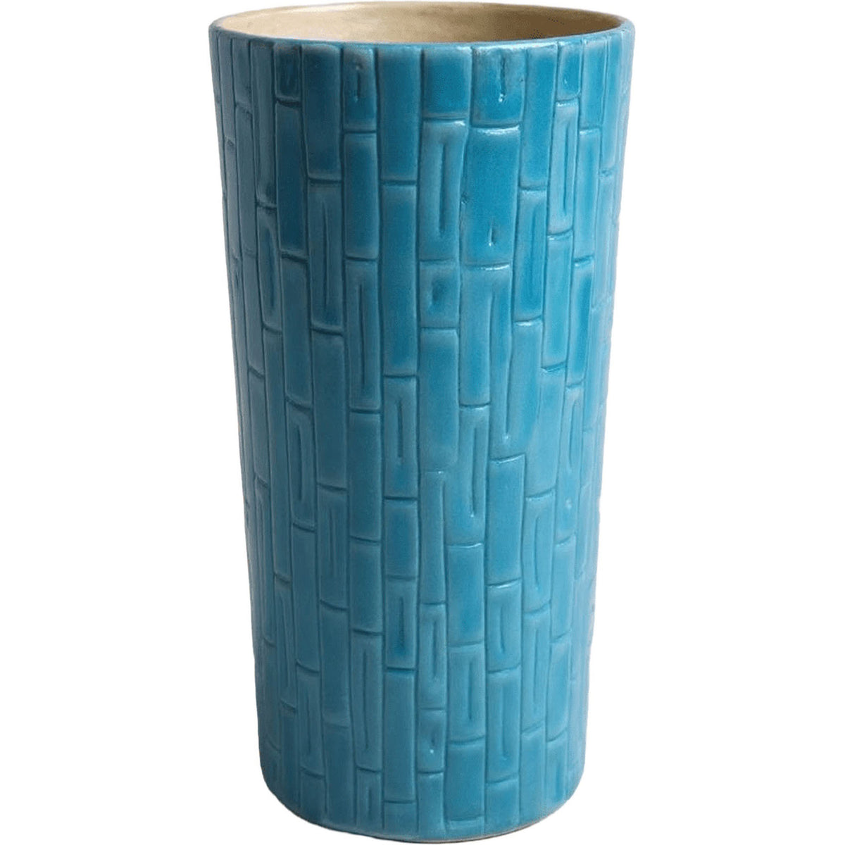 Vintage Blue Bamboo Umbrella Stand - Curated Home Decor