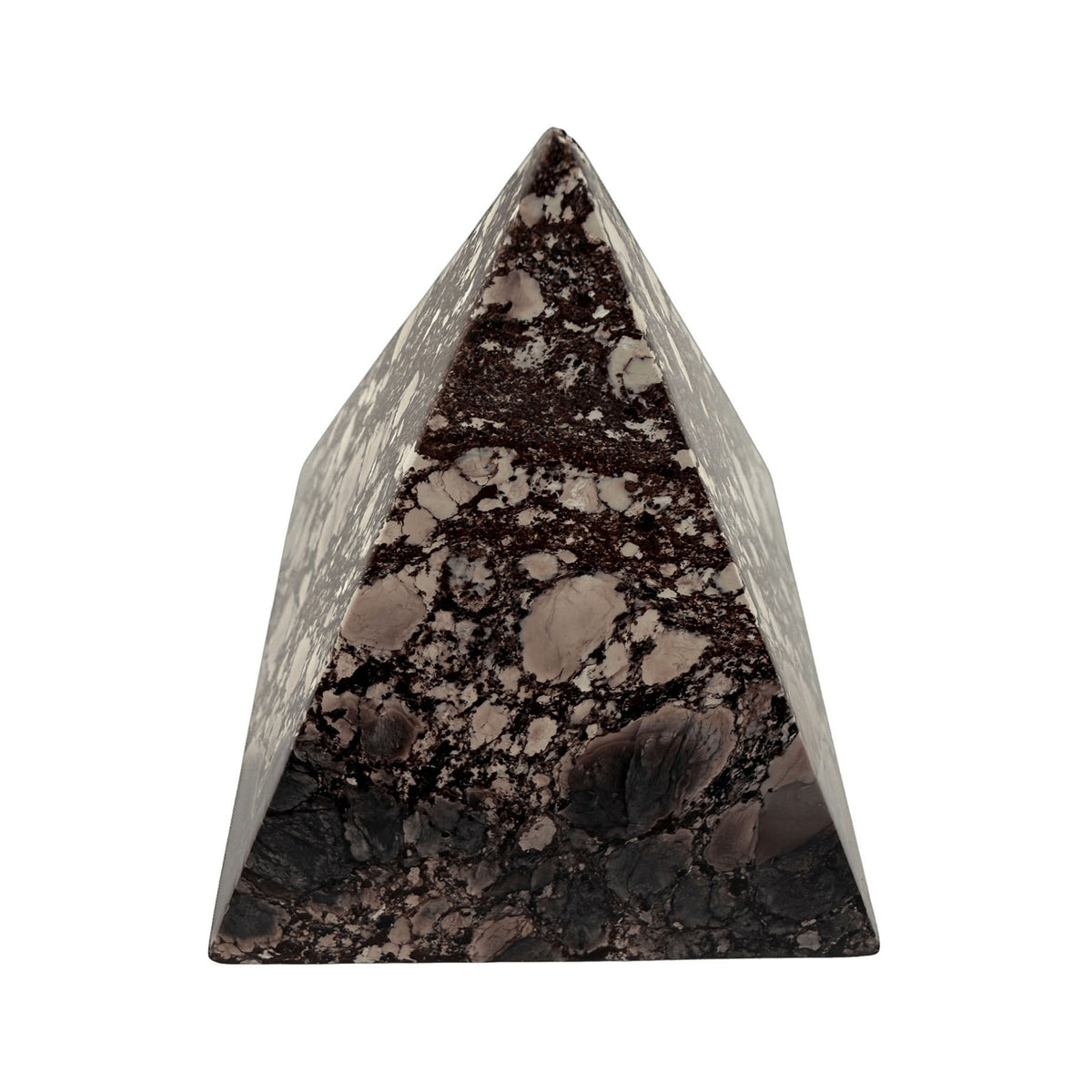 Vintage Crescini Hand-Carved Stone Pyramid Paperweight – Made in Chile - Curated Home Decor