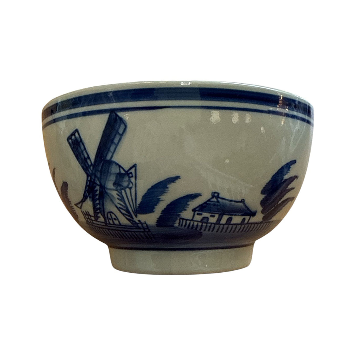 Vintage Delft Blue Scenic Bowl - Curated Home Decor