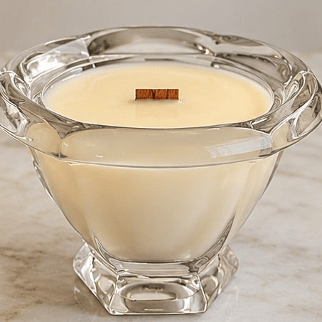 Vintage Glass Footed Bowl Candle - Curated Home Decor