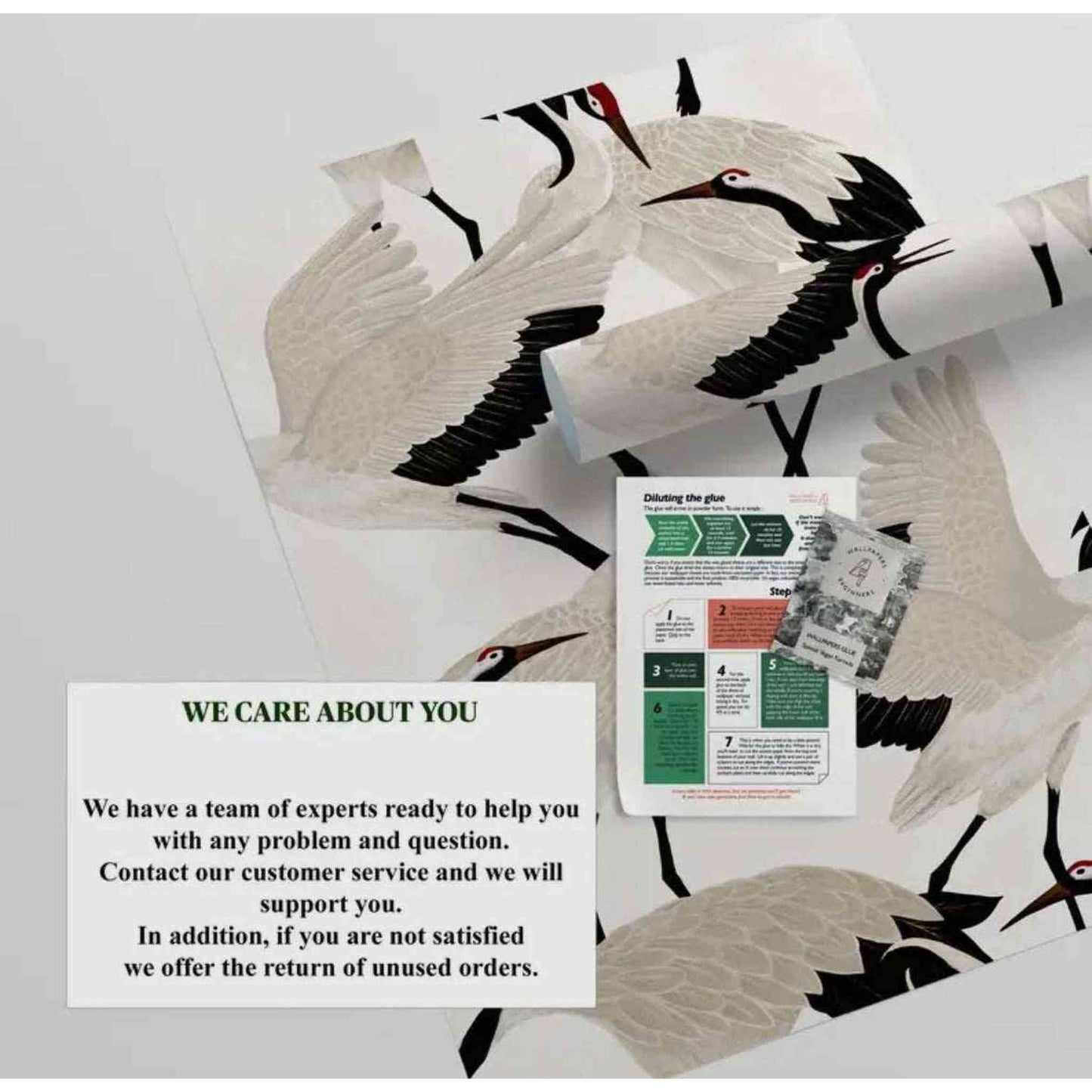 
                  
                    Grey Heron Asian Wallpaper - Curated Home Decor
                  
                