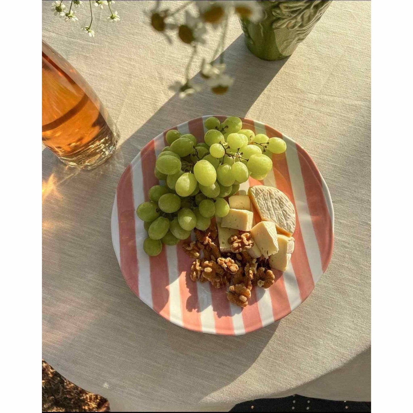 
                  
                    Green and Pink Striped Melamine Dinner Plates Set of 4 - Curated Home Decor
                  
                
