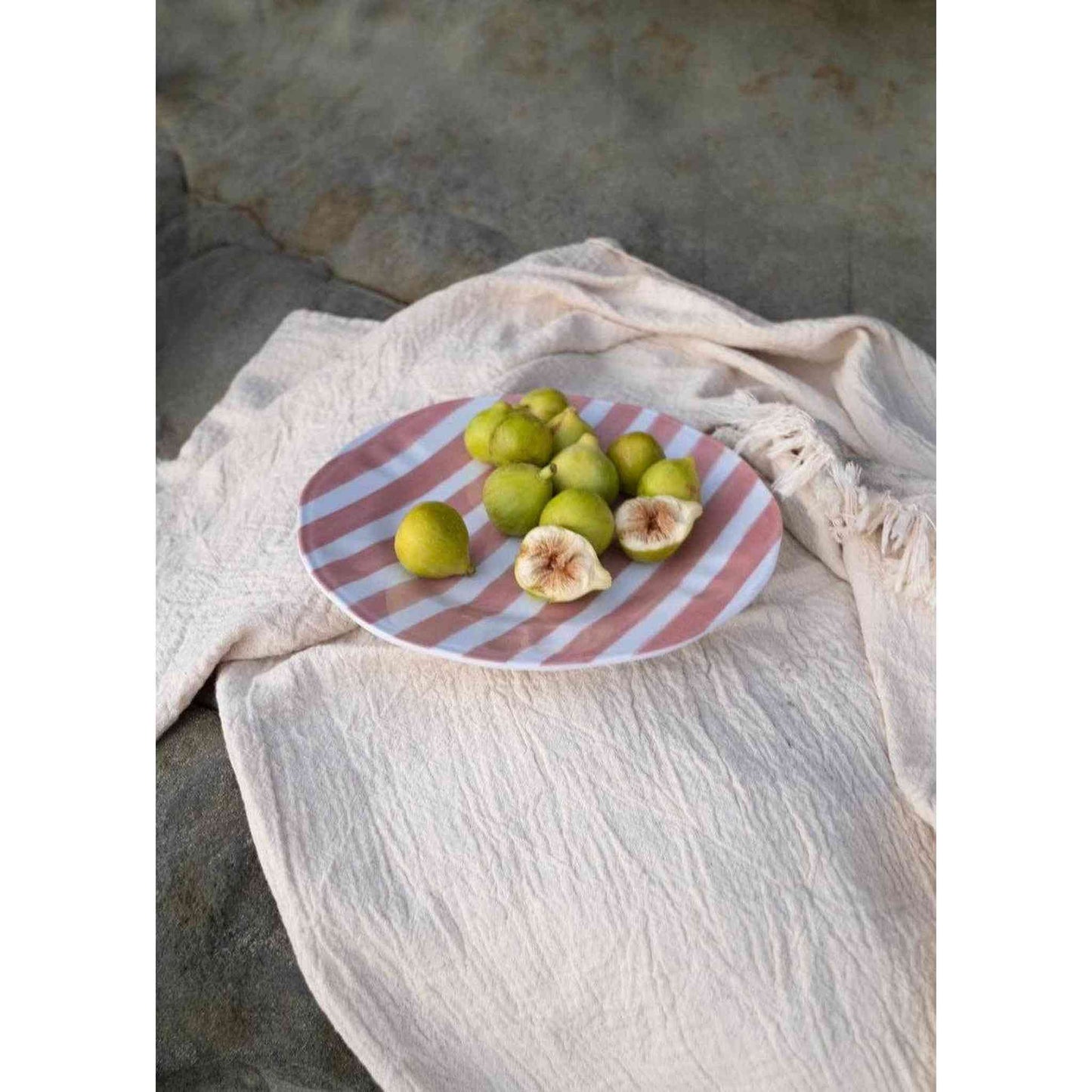 
                  
                    Green and Pink Striped Melamine Dinner Plates Set of 4 - Curated Home Decor
                  
                