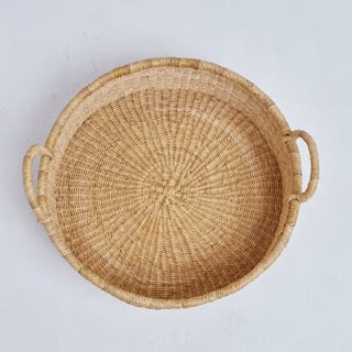 Handcrafted Bolga Woven Tray - Curated Home Decor