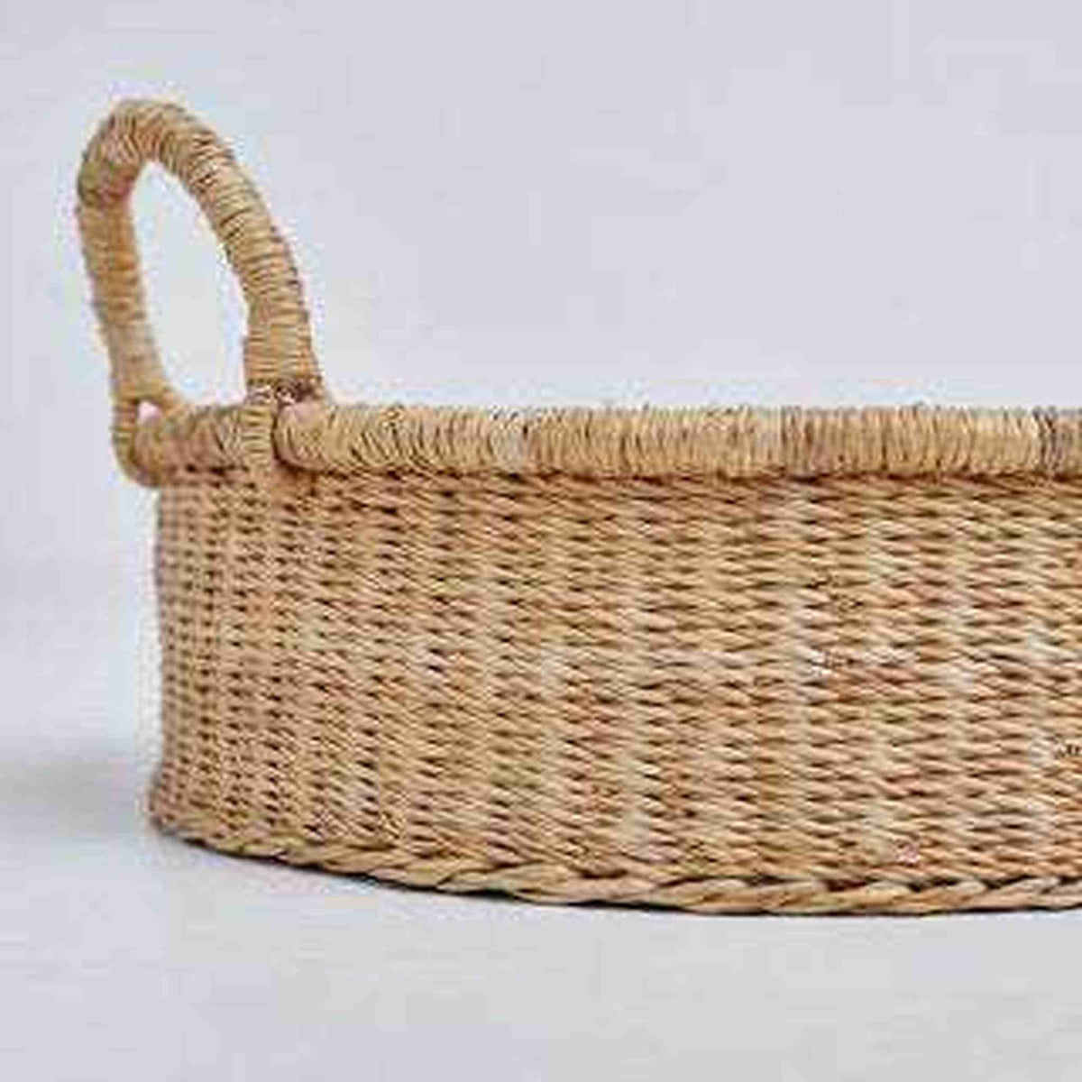 
                  
                    Handcrafted Bolga Woven Tray Round w/ Handles - Curated Home Decor
                  
                