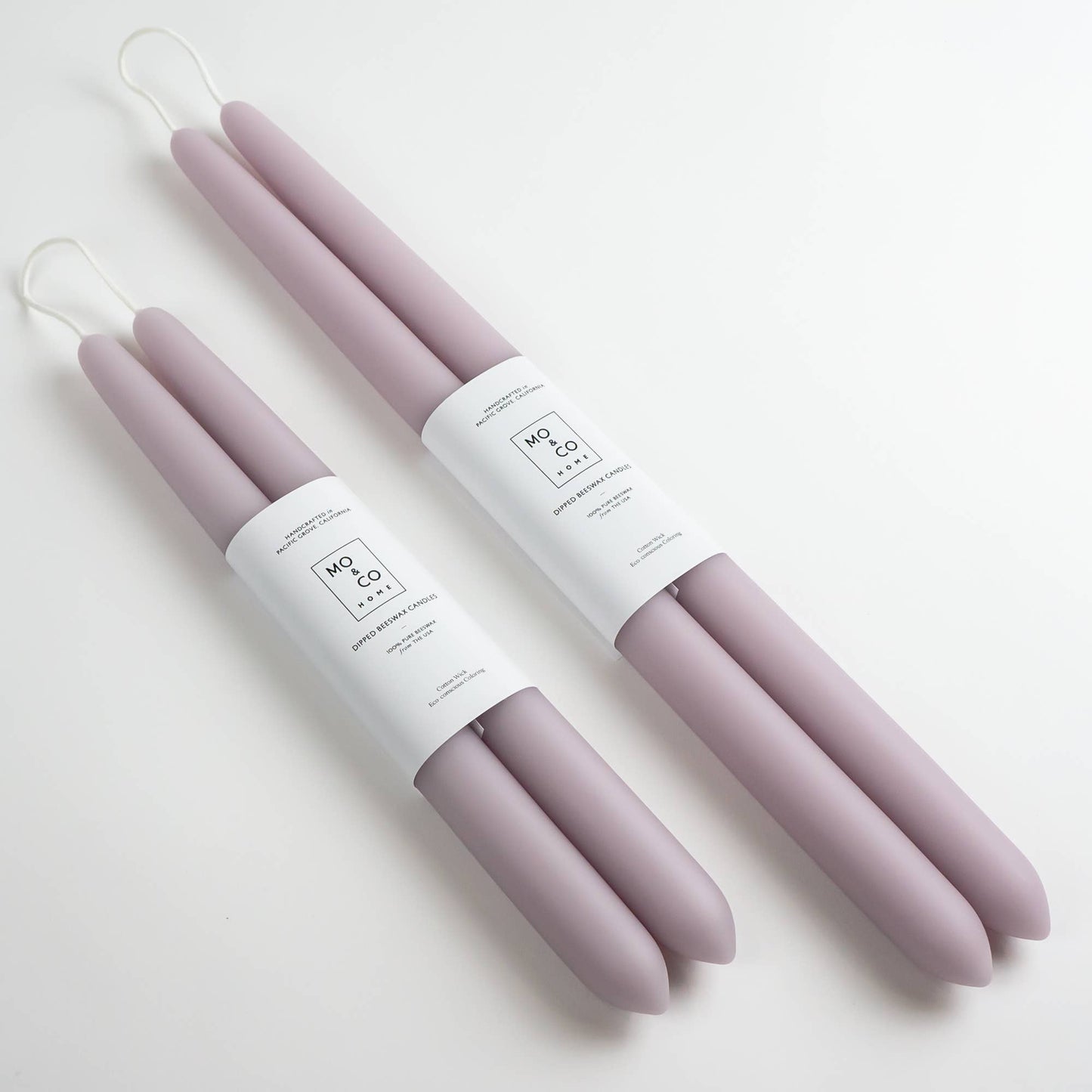 10" & 14" - 100% Beeswax Dipped Candles | Lavender - Curated Home Decor